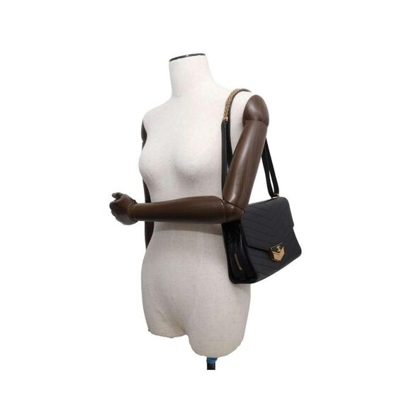 Pre Loved Chanel Chevron Quilted Crossbody Women Black Shoulder Bags - Picture 4 of 8